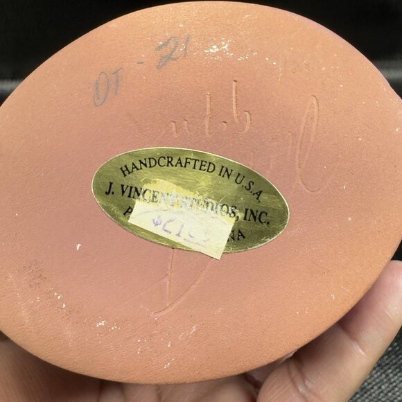 J Vincent Studios Art Pottery Southwest Cut Out Vase Vessel Decorative Signed - Picture 5 of 12